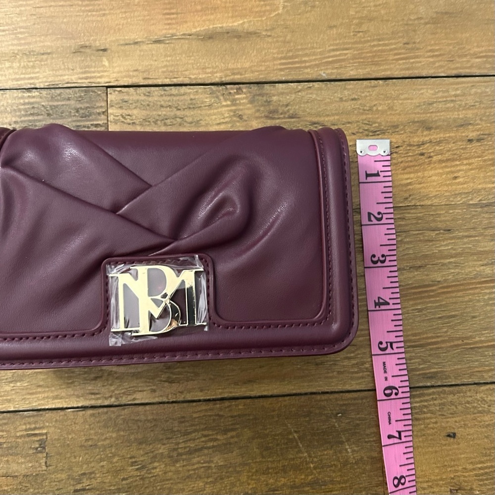 Badgley Mischka Collection Small Pleat
Crossbody Bag in Maroon - Picture 8 of 8